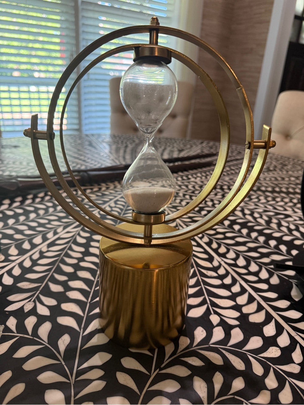 Gold Rotating Hourglass Sand Timer